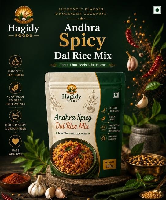 Hagidy Foods Andhra Spicy Dal Rice mix